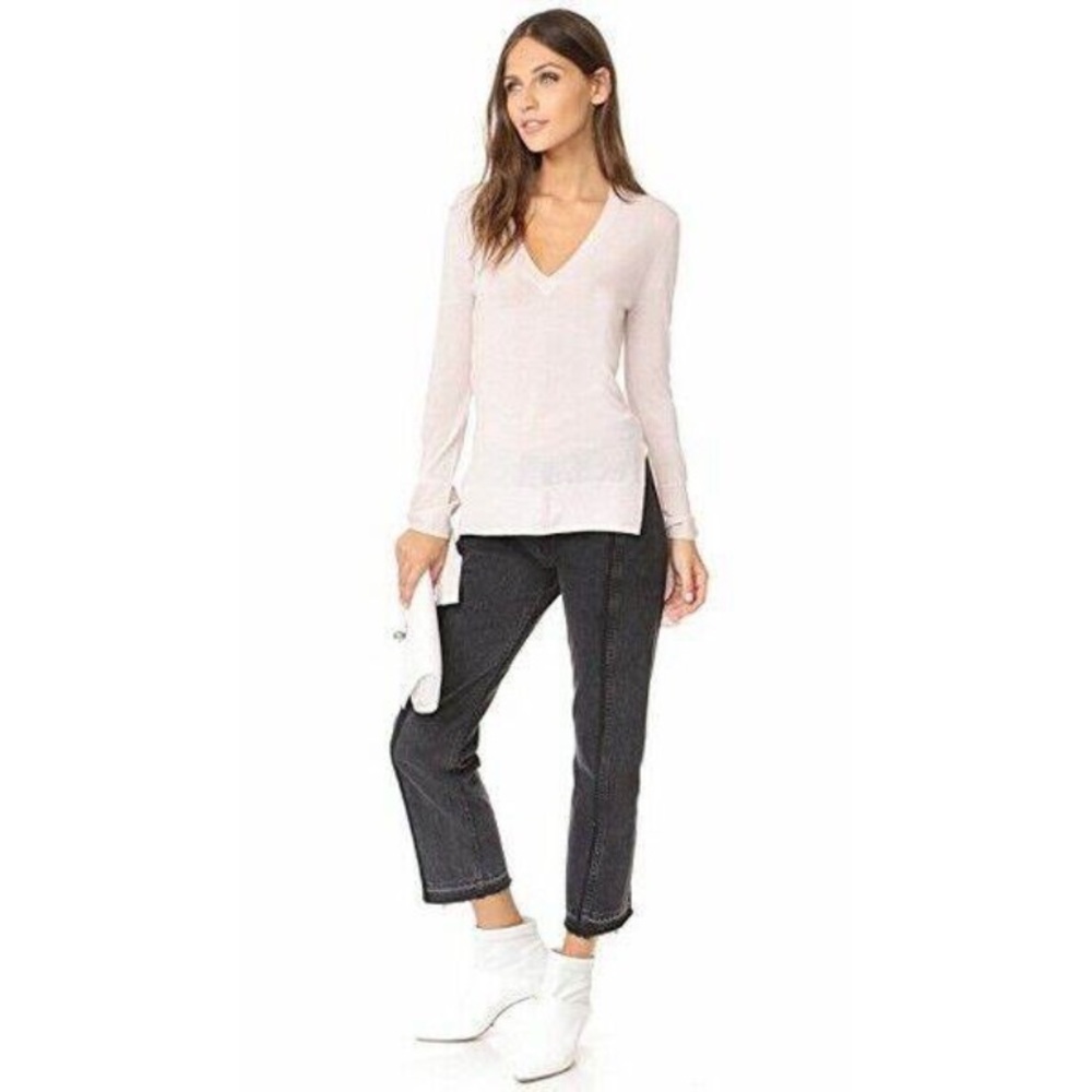 Brochu Walker Demi Merino Wool V-Neck Pullover Sweater